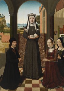 博洛尼亚的圣凯瑟琳与三个捐助者，c.1470-80